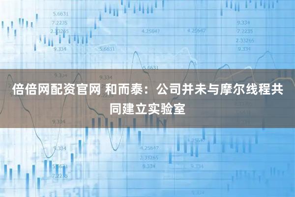 倍倍网配资官网 和而泰：公司并未与摩尔线程共同建立实验室